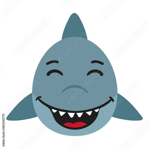 Shark muzzle happy flat sticker