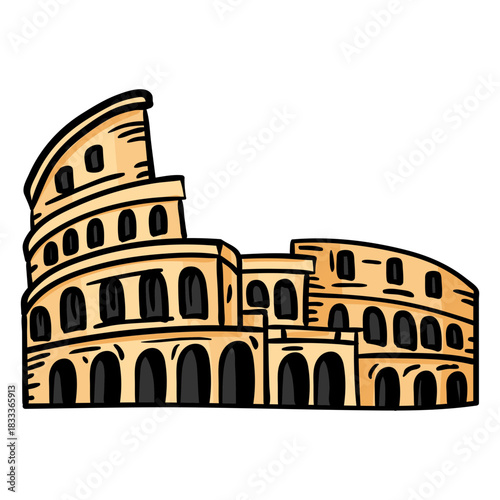 Coliseum amphitheatre arena flat