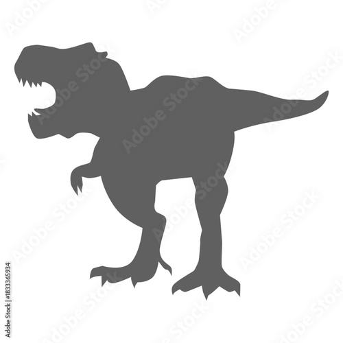 Dinosaur tyrannosaur tail jaws silhouette