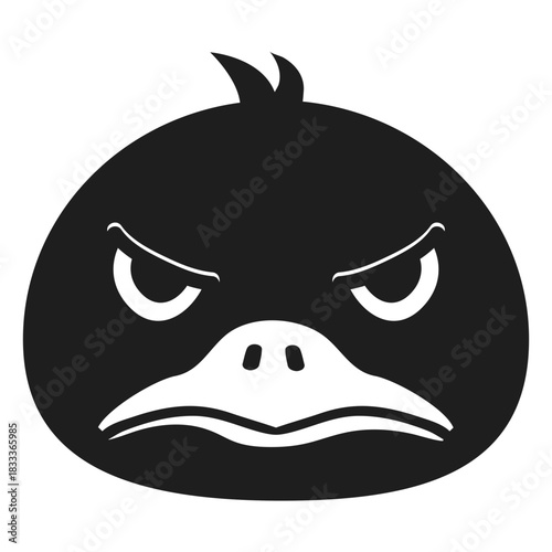 Duck angry muzzle head stroke
