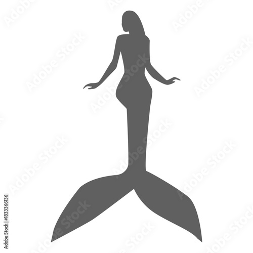 Mermaid nymph tail siren silhouette