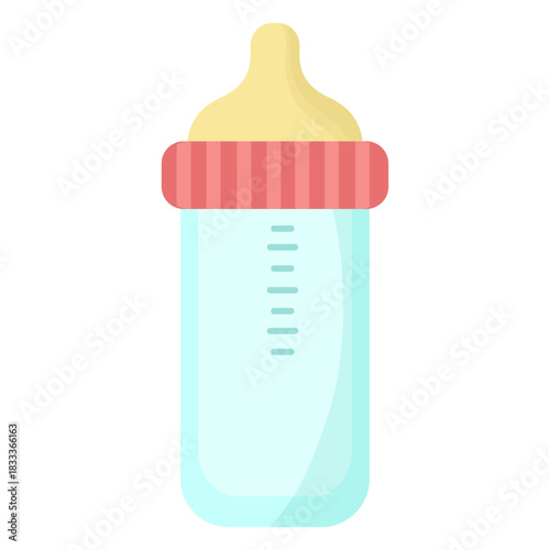 Nipple bottle teat flat