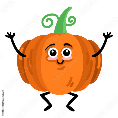 Pumpkin gourd cucurbit flat