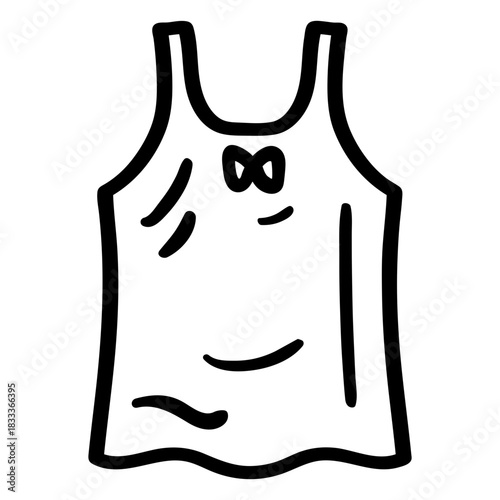 Sleeveless undershirt vest stroke