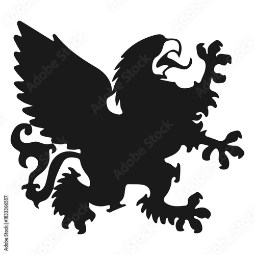 Griffin gryphon wing tail silhouette