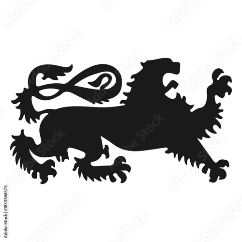 Lion tail silhouette