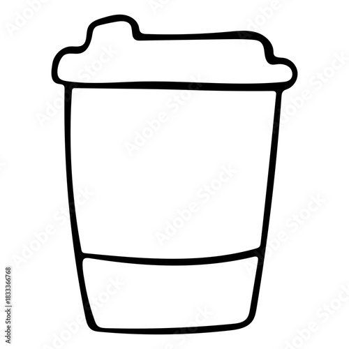 Coffee cup to go stroke