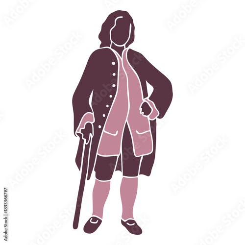 18th century fancy gentleman duotone