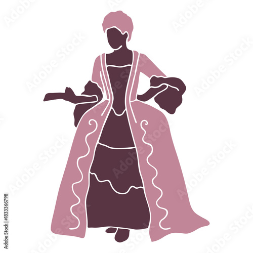 18th century fancy lady duotone