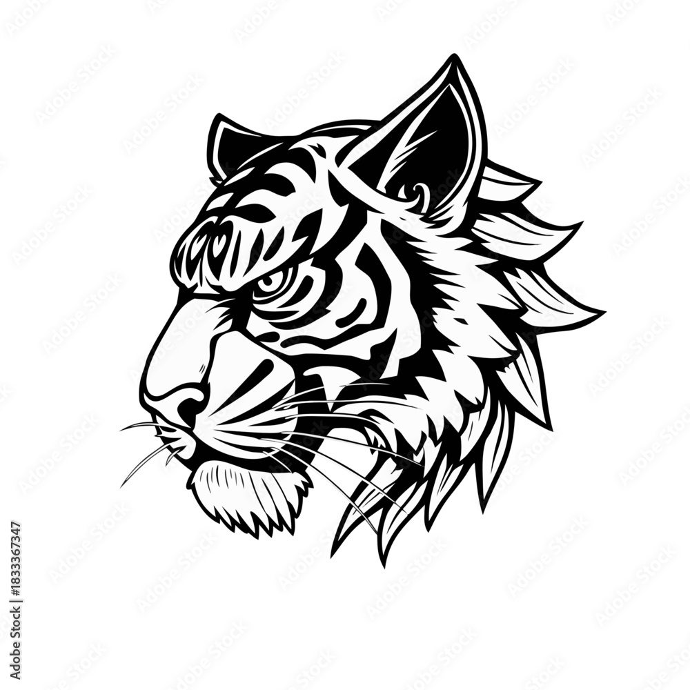 Obraz premium tiger head vector
