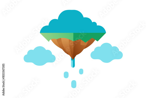 Floating island in sky