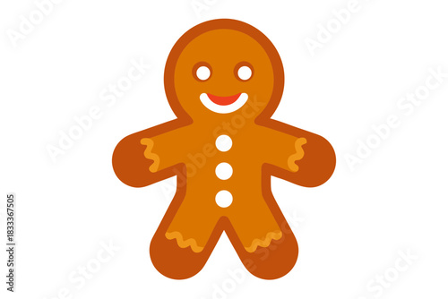 Gingerbread man smiling