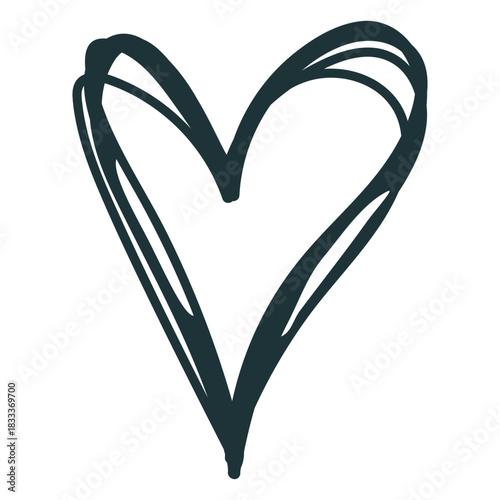 Cute pointy heart stroke