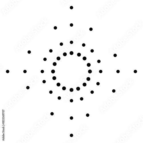 Dotted fireworks sparks stroke