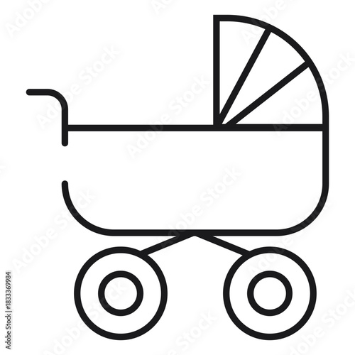 Baby carriage icon