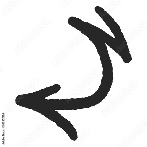 Going down left arrow