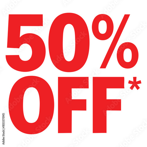 50 percent OFF sale discount 