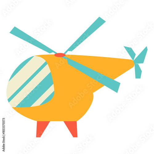 Toy helicopter flat