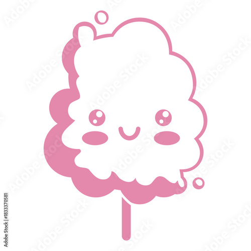 Kawaii cotton candy pink