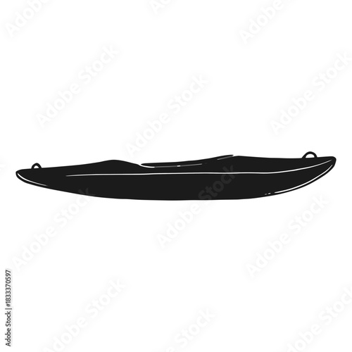 Kayak silhouette black