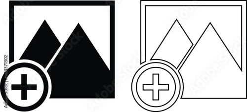 Add image icon vector illustration
