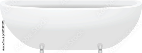 White bath tube. vector illustration