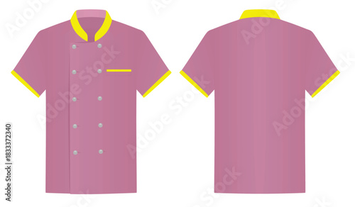 Pink chef uniform. vector illustration	
