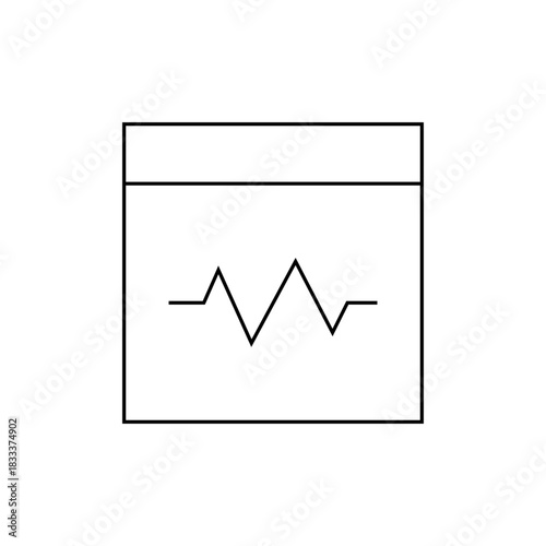 Schematic symbol of a fuse with a rectangular enclosure and a zigzag line representing resistance