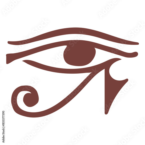Egyptian symbol eye of ra silhouette