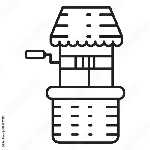 Farm water well icon
