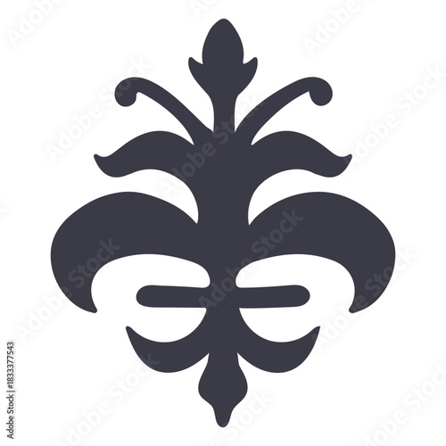 Floral design single bud ornament