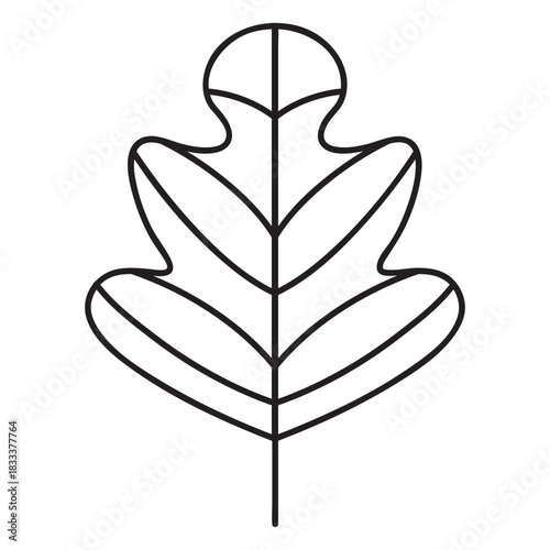 Leaf geometric aspen stroke