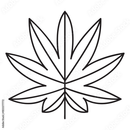 Leaf geometric chestnut stroke