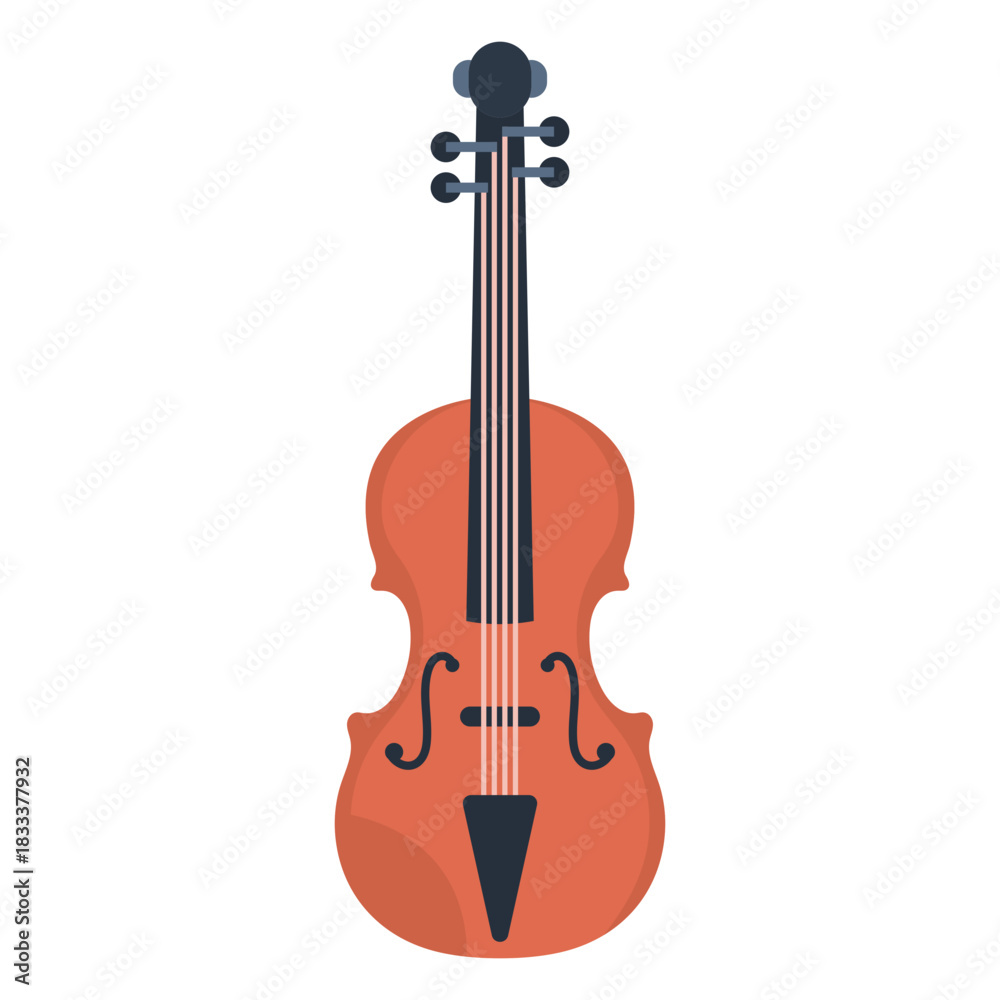 Fototapeta premium Music violin flat