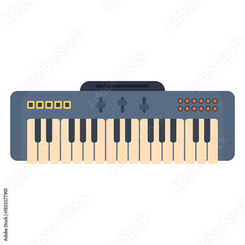 Music electronic keyboard flat