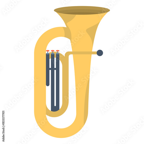 Music tuba flat