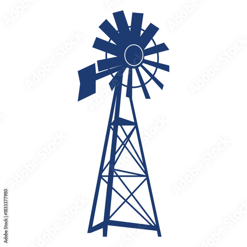 Awesome windmill vector