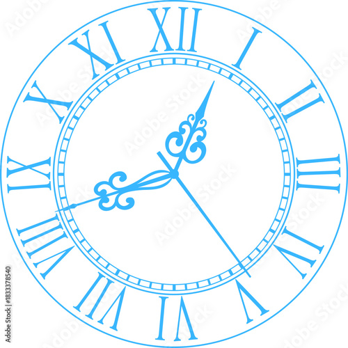 Vintage clock face. Retro clocks watch face with roman numerals, ornate watch and antic watches design. Antique elegant hour time clock. Isolated vector illustration icons Diverse Clock Designs .