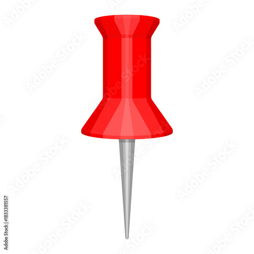 red Push Pin clip art Illustration
