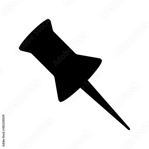 Push Pin silhouette Graphic Illustration