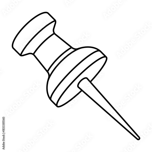 Push Pin Outline Style Graphic Icon