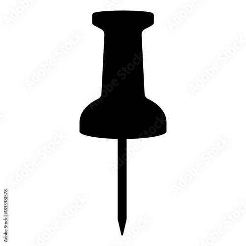 Push Pin silhouette Graphic Illustration