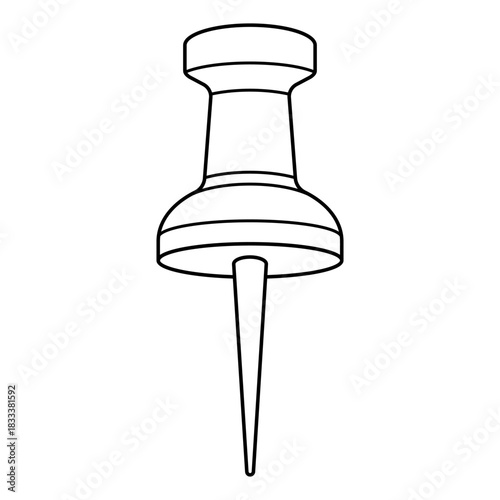 Push Pin Outline Style Graphic Icon