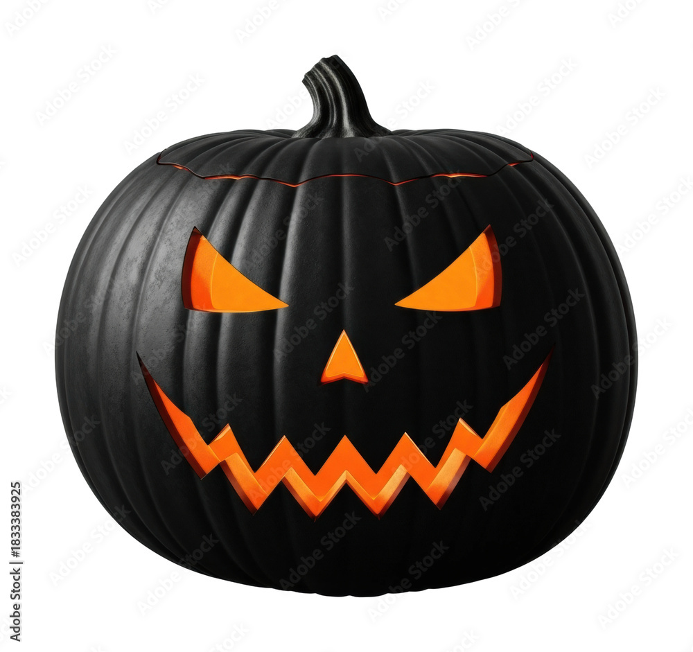 Naklejka premium Halloween pumpkin carving event festive atmosphere creative display isolated on transparent background