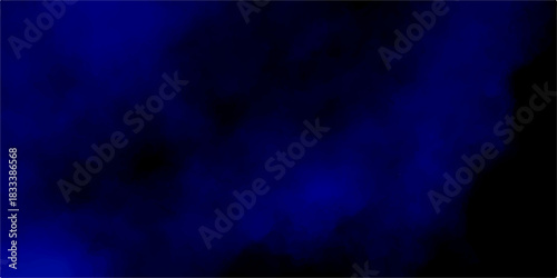 Bright blue and dark night sky backgrounds with motion blur and colorful light textures. blue watercolor background with soft textures, evoking a dramatic sky.  black fog or smoke blue color isolated 