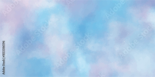 An abstract blue watercolor background with a bright sky texture featuring light clouds and a vintage paper grunge design for an artistic nature wallpaper or heavenly cloudscape backdrop