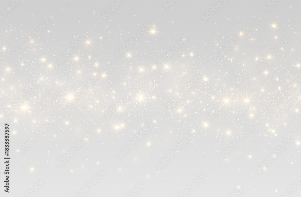 Fototapeta premium Glittering gold particles png float with yellow sparkles, Christmas light, and dust. Highlights and bokeh create magical sparkling sparks. Perfect for holiday cards, festive overlays, and decorations.