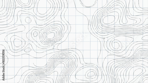 Detailed topographic map showcasing geographical elevation and terrain, perfect for planning outdoor adventures and understanding environmental landscapes