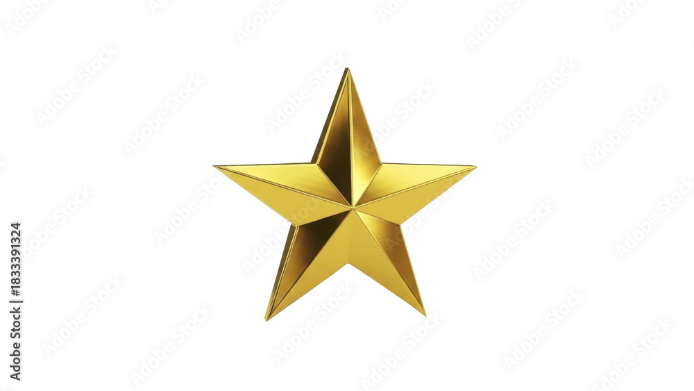 Fototapeta premium Golden Christmas Star PNG image on a transparent background