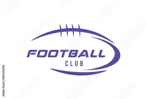 American football logo badge emblem. Sports label vector illustration